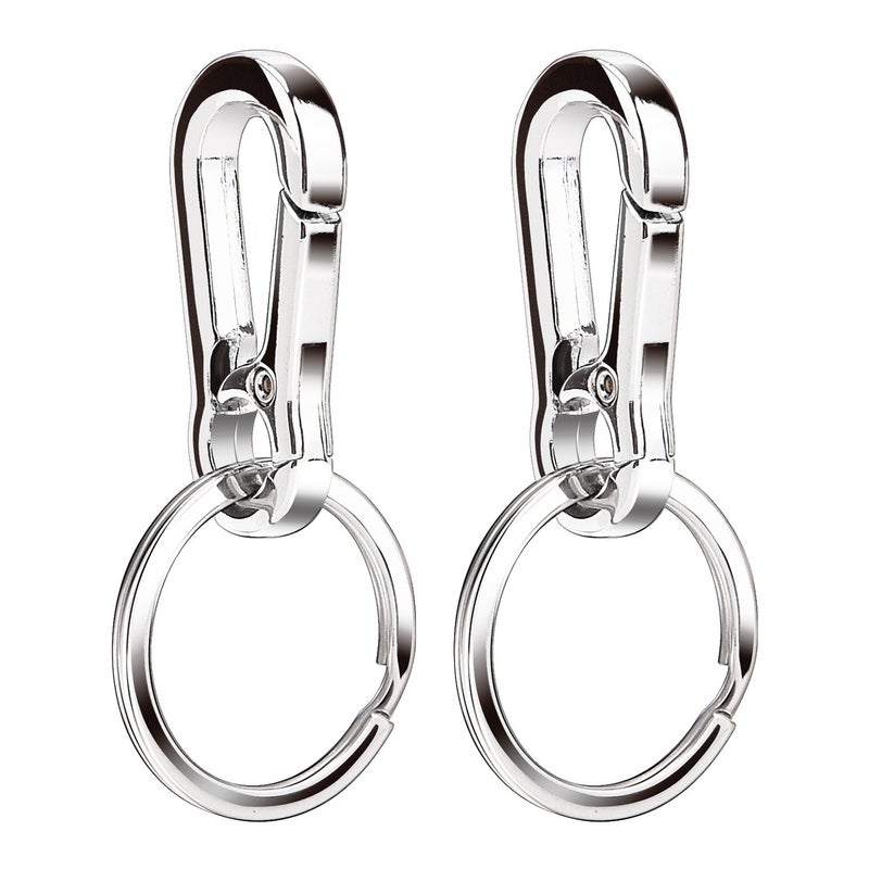 Sunmns Metal Keyring Keychain Key Ring Chain Hook Organizer, 2 Pack - Image 1